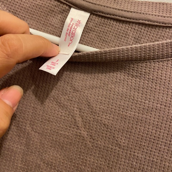 COPY - CUTEE taupe waffle knit long bell sleeve top! - Picture 3 of 4